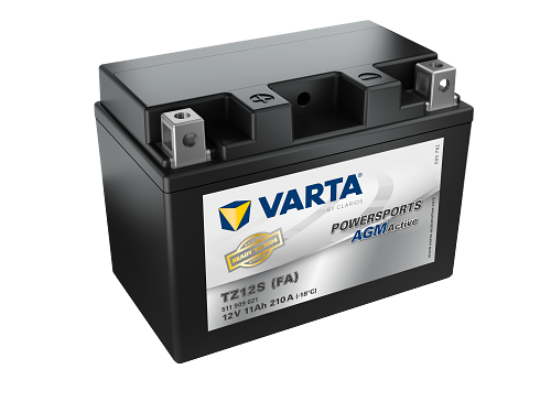 Motorradbatterie, Powersports AGM gefüllt + geladen