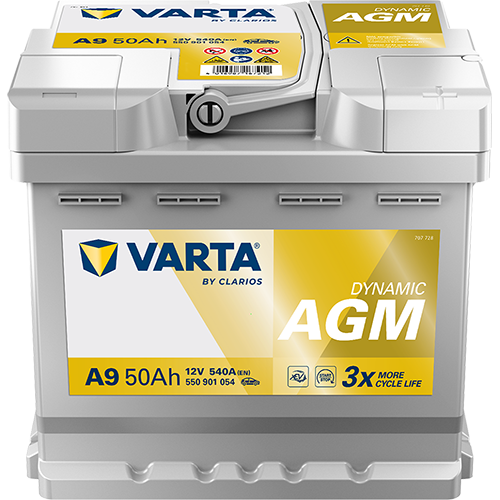 AGM xEV 12 V, 50 Ah, 207 x 175 x 190 mm