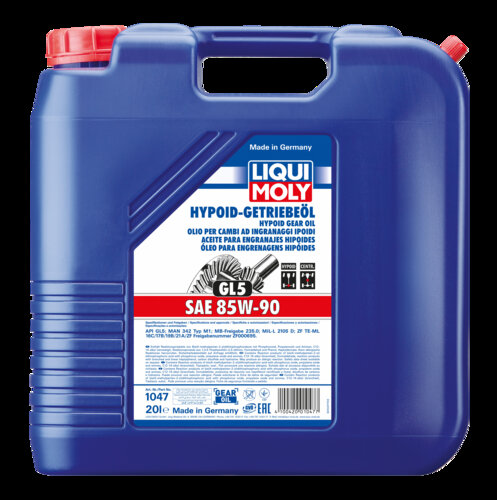 Hypoid-Getriebeöl (GL5) SAE 85W-90, 20 Ltr.