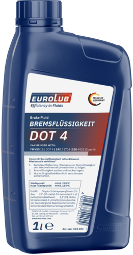 Bremsflüssigkeit DOT4, 1 Ltr.