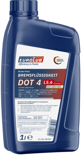 Bremsflüssigkeit D0T4 LS.6  (Class6), 1 Ltr.