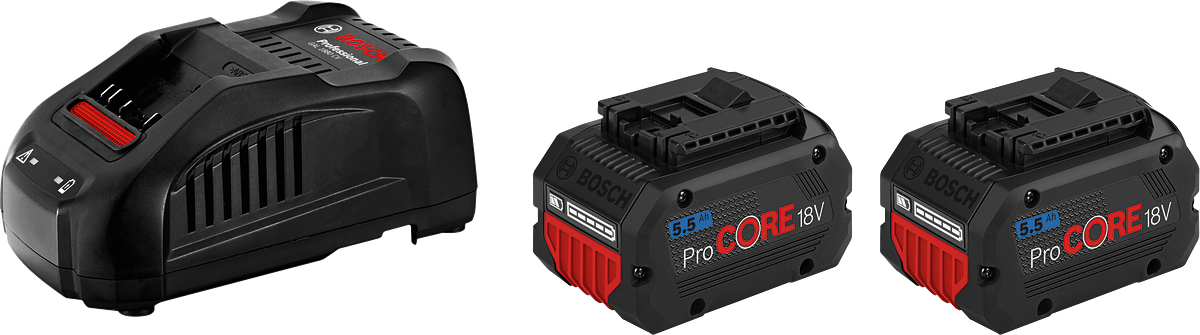 Starter-Set: 2 x ProCORE 18 V / 5,5 Ah + GAL 1880 CV